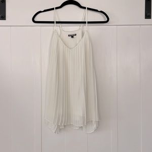 Express Camisole Halter Top with Accordion Pleats